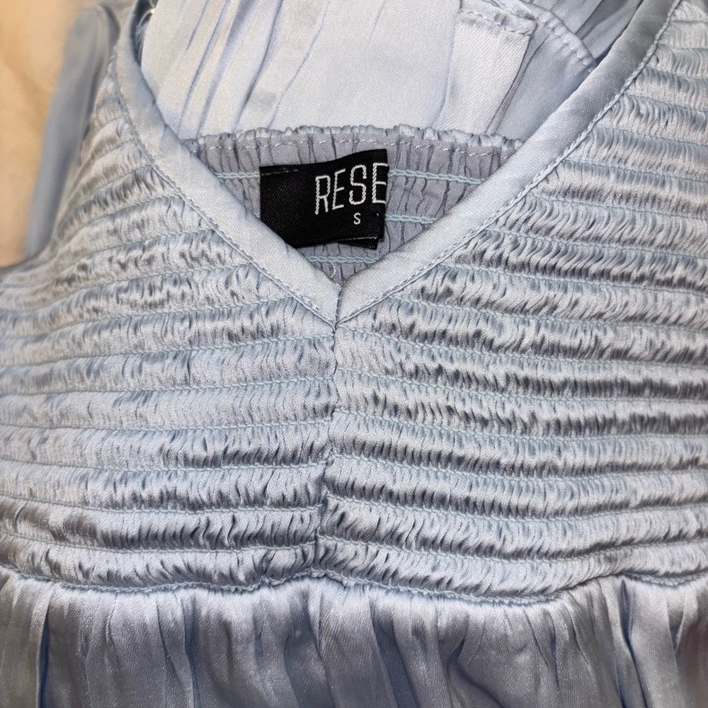 Light Blue Ruffled Two-Piece Set - Picture 2 of 2